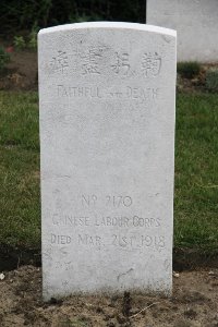 Les Baraques Military Cemetery Sangatte - Han Hsin Fa, 